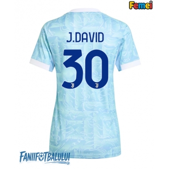 Juventus Jonathan David #30 Tricou Fotbal Replică 2025-26 Femei Deplasare
